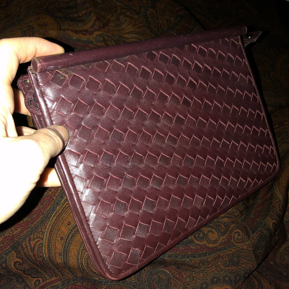 Ronora woven cordovan Leather convertible bag Coachella festival wear